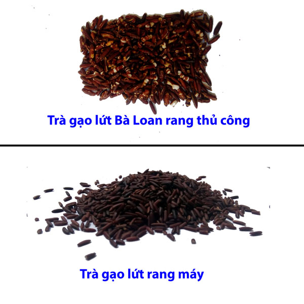 Phân biệt trà gạo lứt rang tay và trà gạo lứt rang máy